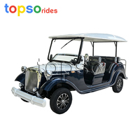 Voiture électrique vintage pour le tourisme en plein air, les attractions et les parcs, les centres commerciaux, construction en fibre de verre, batterie 72V