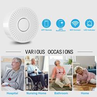ANGUS TUya Sistema Inteligente de Llamada SOS Inalámbrico, Pager para Cuidadores de Personas Mayores, Sistema de Alerta WiFi para Enfermeras, Botón de Llamada de Emergencia SOS para el Hogar
