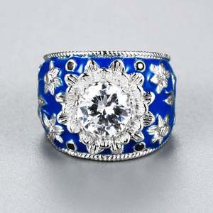 Peishang nuovo fornitore professionale di moda 2024 gioielli in tinta unita margherita 925 anelli in argento gioielli donna - Product Image 3