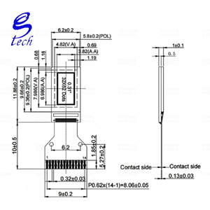 หน้าจอ OLED คริสตัลเหลวขนาด 0.31 นิ้ว ST7312 หน้าจอขนาดเล็กพร้อมขนาดจอแสดงผล 32x62 หน้าจอเปลือย หน้าจอขาวดำ IIC - Product Image 2