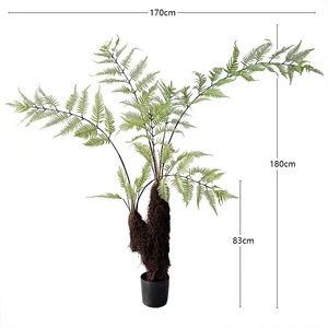 Pianta Artificiale Nordica Felce Gigante, Decorazione Verde per Interni, Finestre, Mobili TV, Studio, Pezzi Decorativi, Paesaggio con Felce Dorata - Product Image 4