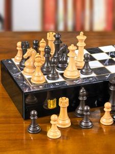 Coffret cadeau haut de gamme, jeu d'échecs, grand échiquier pliable en trois dimensions pour enfants et adultes, 15 pouces - Product Image 5