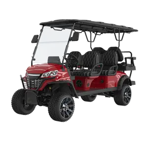 Wholesale Custom Design Golf Cart 6 Seater Lithium Utility Vehicles 48V 72v Off Road Golf Kart Electric Golf Cart