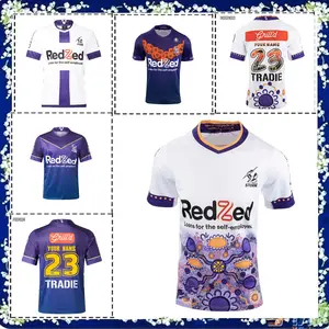 2023 Melbourne Tempestade Indígena Jersey 2023/24 MELBOURNE STORM MENS COMMEMORATIVA ANZAC TREINAMENTO JERSEY tamanho S--3XL---5XL