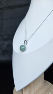 Collier en argent plaqué 925 avec jadeite élégante, best-seller, pour les événements formels, accessoire chic et sophistiqué - Product Image 2