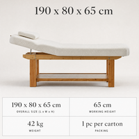 Table de massage en bois pour salon de beauté professionnel, SPA, avec dossier réglable