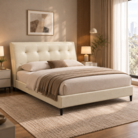 Lit moderne et confortable, haute durabilité, revêtement en cuir véritable, lit écologique pour hôtel et appartement