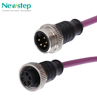 Conector de Ethernet Industrial M12 de 5 Pines Codificado 7/8 Tipo Blindado para Montaje en Panel, Cable M12, Conector CC-Link 7/8