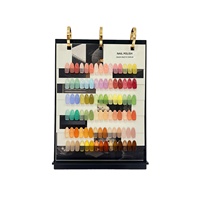 Livre d'échantillons de vernis à ongles à anneaux 78 96 102 couleurs, pages détachables, organisateur de présentation de couleurs d'ongles en acrylique, pour faux ongles, salon et personnalisation