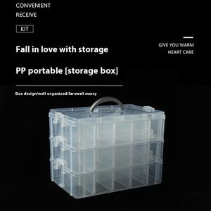 <span class=keywords><strong>กล่อง</strong></span>เก็บของพลาสติกสามชั้นแบบถอดได้พร้อมฝาปิดสำหรับของเล่นเลโก้และเครื่องมือชิ้นส่วนฮาร์ดแวร์ - Product Image 4