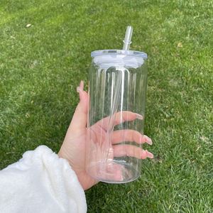 Wholesale clear Transparent 20oz Tumbler Cup Unbreakable Plastic Acrylic Soda Beer Can <b>PET</b> Plastic Acrylic 16oz Beer Glass Can - Product Image 1