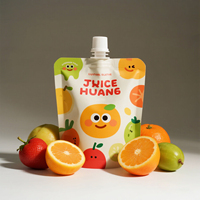 Pochette souple en plastique avec bec verseur, imprimée avec logo personnalisé, de qualité alimentaire, pour l'emballage de jus et aliments pour bébés