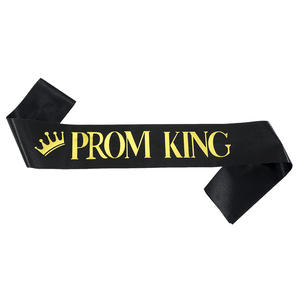 Mezuniyet Kraliçesi Kuşağı ve Kral Beyaz Altın Baskılı Mezuniyet Kraliçesi Kuşağı Saten Kuşağı Mezuniyet Partisi Okul Noel Partisi Malzemeleri - Product Image 5