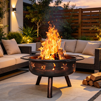 Brasero moderne en acier pour bois et charbon de bois, écologique, chauffage extérieur pour patio, jardin et décoration de cour