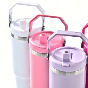 Mug de voyage isotherme en acier inoxydable à double paroi de 30 oz, personnalisable par sublimation, avec poignée, pour café et activités extérieures, vente en gros - Product Image 3