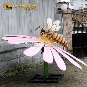 Modèle d'abeille insecte animatronique MY DINO AI-078 avec fleur pour décoration de jardin - Product Image 5