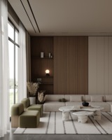 Ensemble de meubles de luxe modernes pour grande pièce de villa, package complet de mobilier de salon à concept ouvert, canapé sectionnel avec chargement USB intégré