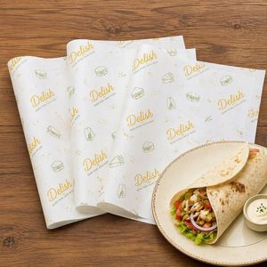 Custom Printed Bakery Fresh Tasty Greaseproof Bread Pretzel 2026 <b>Paper</b> Wrap Sheet with Logo - Product Image 5