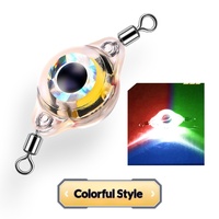 Lampe LED de pêche à double anneau pivotant The Brave Sports, style américain, avec bouton lumineux, pour attirer les poissons, matériel de pêche en plastique, vente en gros