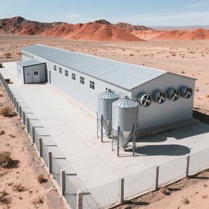 Profesyonel kümes hayvancılığı için 1 yıl garanti ile ticari Modern kontrollü çelik yapı tavuk evi - Product Image 3