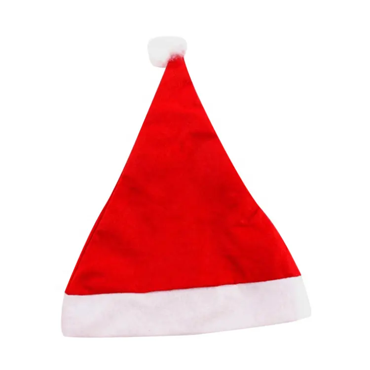 Vendita calda prezzo a buon mercato decorazione natalizia cappello di natale cappello di babbo natale in feltro di velluto cappelli per feste di natale