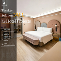 Ensemble de chambre d'hôtel moderne haut de gamme 5 étoiles sur mesure, mobilier de chambre d'hôtel de luxe pour projet clé en main d'hôtel