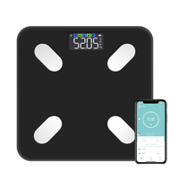 Balance de graisse corporelle précise à 14 cœurs Résolution 0.1g Affichage LCD numérique Balance en verre intelligente avec prise en charge OEM ODM personnalisée