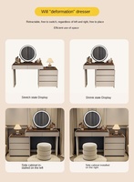 Ensemble de meubles de chambre à coucher avec coiffeuse, table à maquillage en bois élégante et multifonctionnelle pour la chambre à coucher