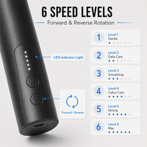 USB Rechargeable Portable Electric Nail <b>Grinder</b> Foot Callus Remover with LED Display for Nail Care Remove Callus - Product Image 6