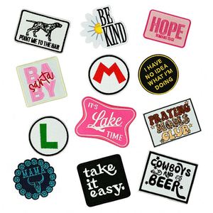 Nuevo parche termoadhesivo bordado con diseños de 'Hope Mama', 'Cowboy', 'Praying Moms Club' y 'Take It Easy' para decoración de abrigos y sombreros de exterior - Product Image 1