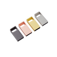 Flashdisk USB Logam Super Mini Custom Logo Grosir 8GB 16GB 32GB 64GB 128GB Kecepatan Tinggi Thumb Drive Pen Drive Hadiah