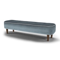 Fauteuil de détente moderne en velours capitonné avec ottoman et rangement pour appartement, villa, salon, chambre, hôtel, école et salle de sport
