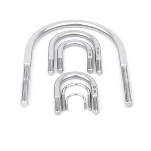 Perno en U estándar 304 316 Acero inoxidable, común, 1/2 "- <span class=keywords><strong>13</strong></span> Tamaño de rosca, 3 21/32 pulgadas ID/diámetro - Product Image 1