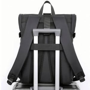 Custom Logo Outdoor <b>Men</b> Designer Daily Travel Backpack Waterproof Durable Anti Theft College School Roll up Laptop Backpack <b>Bag</b> - Product Image 2