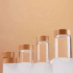 Conteneur de stockage alimentaire hermétique en verre borosilicate de haute qualité avec couvercle en bambou, capacité de 201-300 ml, écologique - Product Image 5