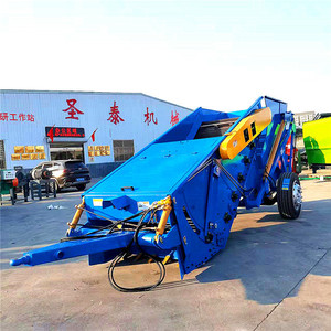 Recogedor de piedras montado en tractor, azul, máquina agrícola para limpieza de terrenos agrícolas. - Product Image 3