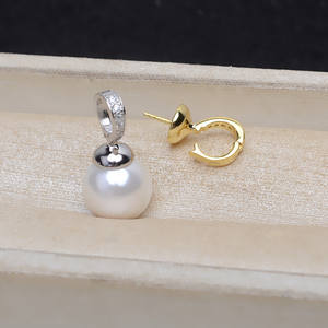 Pendentif à boucle en argent S925 avec 10-15 perles, bijoux pour femmes, accessoires de bricolage, plateau vide semi-fini, 721, nouvelle collection 2022 - Product Image 1