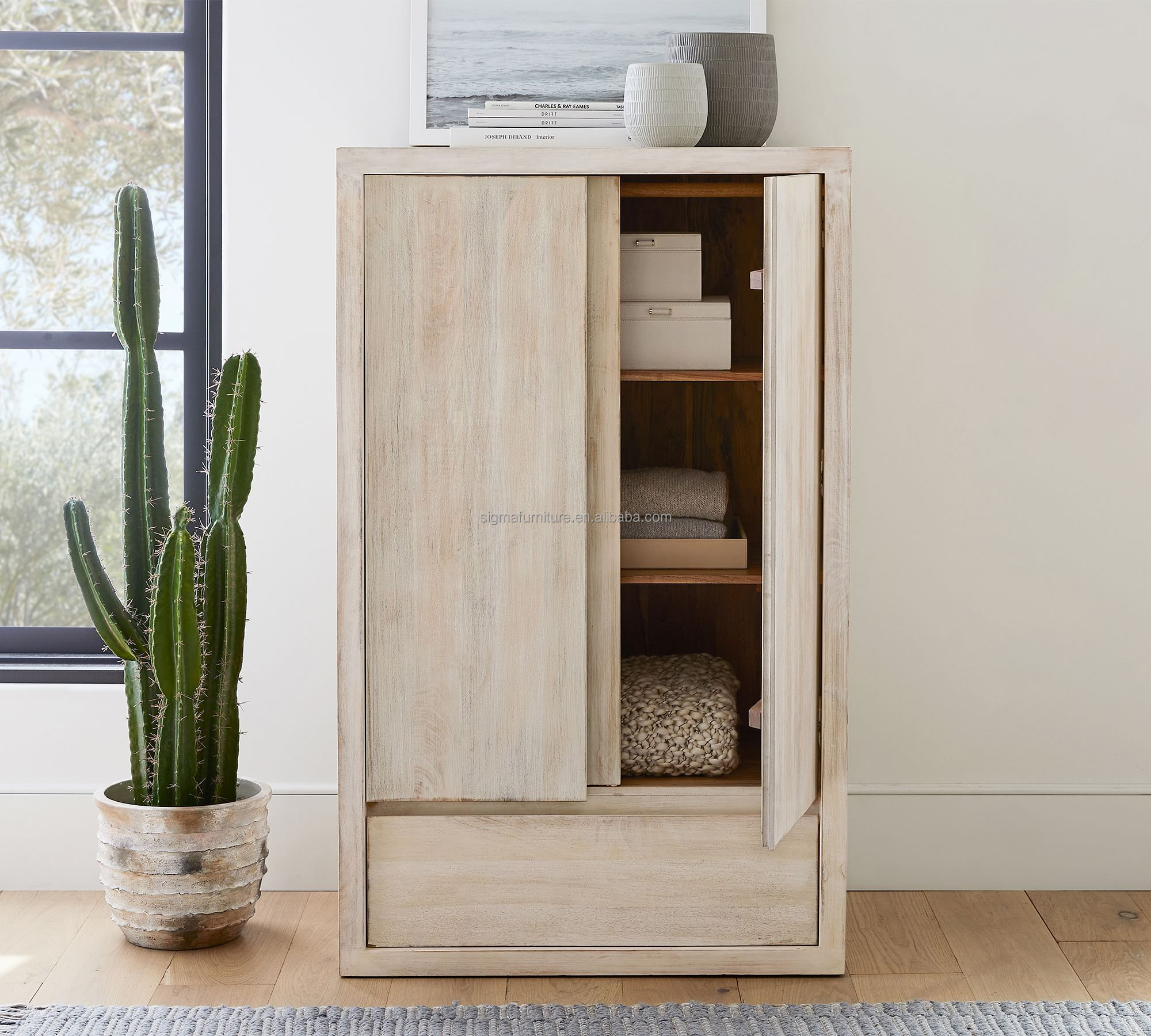 luxury vintage wooden jewelry armoire modern bedslit wardrobe with clothing rod
