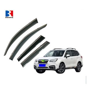 Per SUBARU <span class=keywords><strong>FORESTER</strong></span> 2013 <span class=keywords><strong>2018</strong></span> deflettore ad iniezione PC + visiera finestrino auto in acciaio inox - Product Image 1