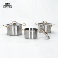 Ensemble de Casseroles Modernes Royal Louis 18-20-22cm Ligne Suisse, Batterie de Cuisine à Induction pour Cuisine