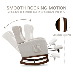 <span class=keywords><strong>Poltrona</strong></span> a <span class=keywords><strong>dondolo</strong></span> moderna Wingback imbottita, sedia a <span class=keywords><strong>dondolo</strong></span> <span class=keywords><strong>per</strong></span> cameretta, comoda <span class=keywords><strong>poltrona</strong></span> con schienale alto <span class=keywords><strong>per</strong></span> soggiorno e camera da letto - Product Image 5