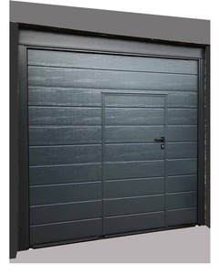 Porte <span class=keywords><strong>de</strong></span> <span class=keywords><strong>garage</strong></span> sectionnelle simple en acier moderne 2026 9x7 avec commande Wi-Fi et portillon piétonnier – Prix usine abordable - Product Image 1