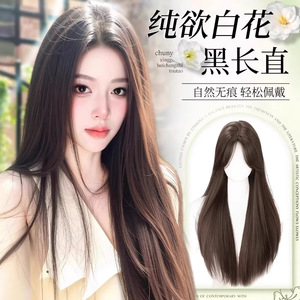 วิกผมยาวตรงสีดำธรรมชาติไร้รอยต่อสมจริงสำหรับผู้หญิง Z901 - Product Image 1