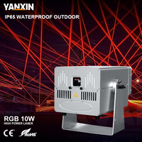 Luz Láser para Espectáculos al Aire Libre de 10W IP65 con Animación RGB y Soporte ILDA para Grandes Eventos, Conciertos y Discotecas