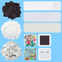 Badge magnétique carré souple en fer blanc 50x50MM pour réfrigérateur, consommables, matériaux de bricolage pour la maison, emballage en vrac Chine, modèle JYCL-F01