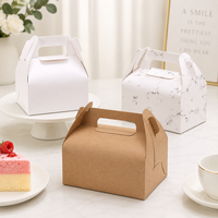 Boîte d'emballage personnalisée pour petits gâteaux triangulaires en mousse, boîte en papier pliable jetable et portable, respectueuse de l'environnement