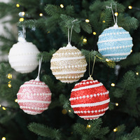 Boule de Noël multicolore 8 cm en mousse, décoration intérieure Navidad, décoration de sapin de Noël, boule colorée