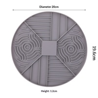 Bol de nourrissage lent pour chien en silicone, avec labyrinthe en spirale rond, pour enrichir l'alimentation