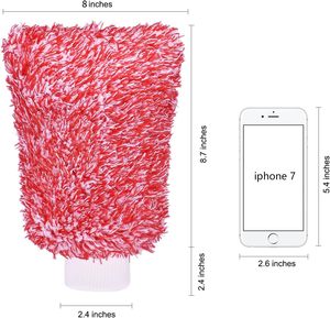 NOVISON Custom Super Soft Long High Pile <b>Car</b> Wash Mitt Gloves Microfiber Detailing Window & Wheel Cleaning - Product Image 5