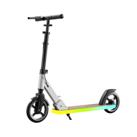 Trottinette à deux roues pour enfants avec amortissement, frein à main et lumières, trottinette d'équilibre adaptée aux enfants de 3 à 12 ans